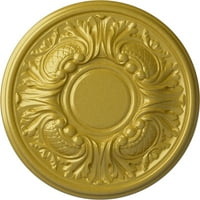 Ekena Millwork 3 4 od 1 4 P Wakefield stropni medaljon, ručno oslikano bogato zlato