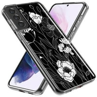 Samsung Galaxy Note Plus Linija Za Crtanje Art White Floral Flowers Shockproof Clear Hybrid Zaštitni Poklopac Futrole Za Telefon