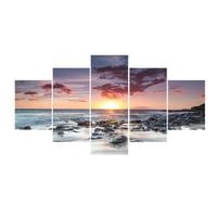 Uljane slike plaža morski pejzaž Sunset Tree dekorativna slika jezgro platno zid Artwork slika, a-1, 30x
