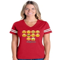 - Ženska fudbalska fina dresova majica, do veličine 3xl - emoji entourage