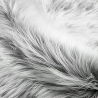 Deluxe Soft Fau ovčje krznene serije Dekorativni unutarnji prostirki, stopala, crna i bijela, pakovanje