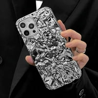 Plating metalna boja srebrna limena folija za iPhone Pro Ma Mini Xs XR Plus se silikonska futrola za telefon