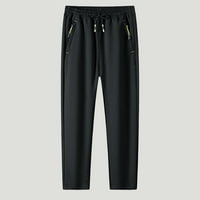 Radne pantalone za muškarce Ljetne hlače Hlače Ležerne prilike Ravne multi džep muške hlače crne l