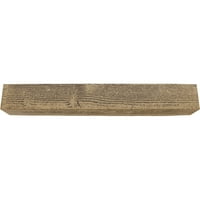Ekena Millwork 12W 10 H 20'L 3-Sided grubo rezani Endurathane Fau drvena stropna greda, prirodni zlatni