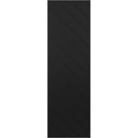 Ekena Millwork 15 W 49 H True Fit PVC dijagonalna ploča Moderni stil fiksne kapke, crna