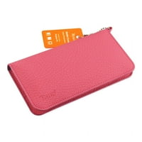Univerzalni novčanik telefon sa bočnim džepovima i magnetskom preklopom za Samsung Note u vrućem ružičastu
