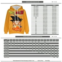 Muški pulover Son Goku Super Saiyan Udobna jakna za sportska jakna za odrasle 3D džemper sa kapuljačom za toplinu