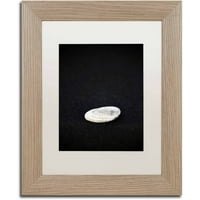 Zaštitni znak Likovna umjetnost' šljunak na Crnom pijesku ' platno Art Philippe Sainte-Laudy, bijeli mat, okvir od breze