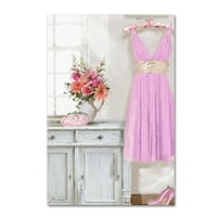 Zaštitni znak likovne umjetnosti' Pink Dress ' platno Art by the Macneil Studio