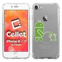 Cellet TPU Proguard slučaj sa Androidom koji piški na Appleu za iPhone 8