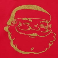 Gureui Novorođenčad Božićni Pulover, Dugi Rukav Okrugli Vrat Santa Claus Print Dukserica