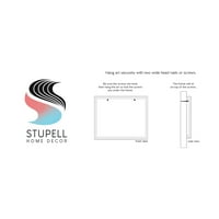 Stupell Industries moderni ugaoni oblici Blijedoružičasto plavi dizajn slikarstvo crno uokvireni umjetnički