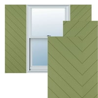Ekena Millwork 18 W 34 H True Fit PVC dijagonalna letvica modernog stila Fiksirane kapke za montiranje, mahovina zelena