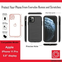 Capsule Case kompatibilan s iPhoneom Pro [Drop zaštita od udara udara udarna od karbonskih vlakana zaštitna crna fuse za iPhone Pro prikaz