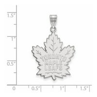 LogoArt 10k Bijelo zlato NHL LogoArt Toronto Maple Leafs XL privjesak