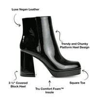 Kolekcija Journee Womens Mollie Čizme Za Gležnjeve S Platformom Kvadratnih Prstiju