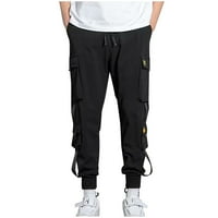 Kargo pantalone za mušku modu Plus Size Jogger Harem pantalone sa vezicama Hip-hop tanke rastezljive Casual ravne pantalone