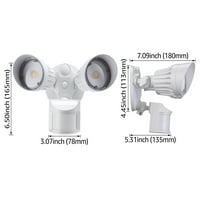 LED sigurnosno svjetlo, reflektorska svjetla sa senzorom pokreta, Vanjska , 20W, IP vodootporna, Od sumraka