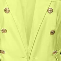 Ženska dugmad Dugi rukav čvrsti kancelarijski kaput kardigani odijelo sako dugačka Odjeća na klirensu