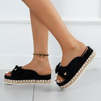 Ljetne dame papuče debele sandale Ležerne prilike za cipele cipele Bow Ribe Papuče usta