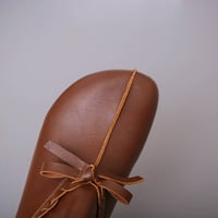 Čizme za gležnjeve za žene i zimske nove retro male kožne čizme lukne patentne zatvarač niske čizme smeđe