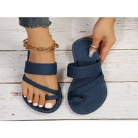 Daeful dame ravne sandale na plaži nožni prsten sandala na slajdovima modne ljetne casual cipele žene