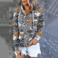 Ženska Casual Moda Halloween Print Dugi rukav pulover Hoodies duksevi