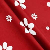 Miayilima Red XXL Tank Top za žene o vrat prsluk sa rukavima cvijet bluze Tops štampanje ženske Tee Camisole ženska bluza