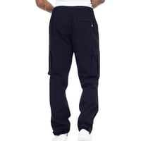 Teretne pantalone za muškarce Solidan višestruki džepovi Pričvršćivanje na otvorenom Fitness Ravni potezaonici
