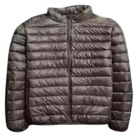 Glookwis Muška jakna u boji puffer casual jakne toplo s kapuljačnim kaputima vodootporna pakirana odjeća