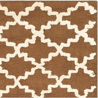 Newport Lalit Geometrijski tepih za trkač pamuka, čokolada Slonovača, 2'3 10 '