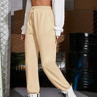 Ženske jesenske pantalone klirens ženske boje labave pantalone visokog struka Casual moderne dugačke pantalone