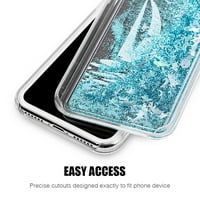 3D Winter Sparkle Glitter Waterfall futrola za telefon za Apple iPhone XS Interaktivna voda tečnost kaskadni