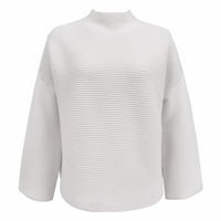 Pulover džemperi za žene zimski jesen okrugli vrat čvrsti modni labavi gornji ležerni vrhovi pleteni džemper
