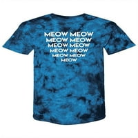 Meow Meow Meow Tekst Tie-Dye Spiral Women-Smartprints Designs, Ženski Veliki