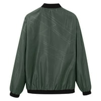 KaLI_store muške jakne za zimu muške jeseni Casual Slim Fit tanka lagana Outwear sportska jakna Coat Green,