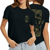 Ljetne vruće košulje za žene Ženska ljetna sazviježđa majica Slatka grafička labava magistrala za kratki rukav Ležerne prilike