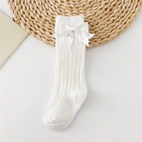Slatke čarape sa mašnom za male devojčice prolećne jeseni pletene princeze čarape za svadbena putovanja