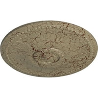 Ekena Millwork 1 8 od 3 4 P sa bailey stropne medaljon, ručno oslikana pustinjska pustinja Gobi