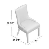 Bočna stolica s kapetovom, ukupno: 36.4 '' h 22 '' w 24.8 '' D, presvlaka materijal: mešavina poliestera