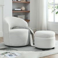 Kosotalna okretna stolica za oblikovanje, dnevni boravak okretna stolica s okruglom stolice za skladištenje,