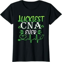 Najsretniji CNA medicinska sestra ikada Shamrock šešir St Patrick Dan T-Shirt