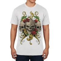 Lobanje i ruže tetovaža Muška meka majica Crna 2XL