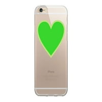 Klasični otisci Clear Futrola za telefon, srce je zeleno, iphone 6 6s