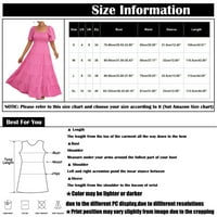 Podplug haljine za žene Casual Ženska Moda Casual jednobojna kvadratna vratna lisnata rukava veličina haljine: L
