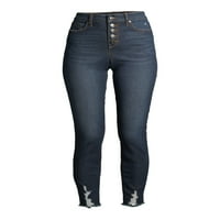 Sofija traperice Ženske Rosa Curvy High Rise Frayed Hem Jeans