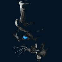 Hatter Cat muški tamnoplavi grafički tenk Top-dizajn Humans XL