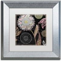 Zaštitni znak Likovna umjetnost Daisy Cartwheels i umjetnost platna u boji Pekara bijela mat, srebrni okvir