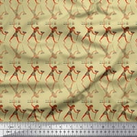 Soimoi narandžasta Rajonska krep tkanina Egipatska Muška štampana zanatska tkanina pored dvorišta