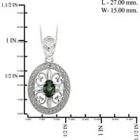 JewelersClub Carat t.g.w. Mystic Topaz i bijeli dijamant naglasak srebrni privjesak, 18